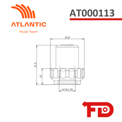 AT000113 - ABDICHTUNGSKAPPE M13 - ATLANTIC FLUID TECH