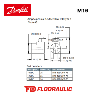 17115011 - SPULE M16-12D-26W-AS - DANFOSS