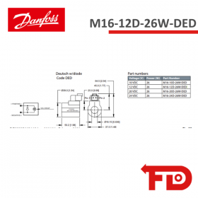 17116531 - SPULE M16-12D-26W-DED - DANFOSS
