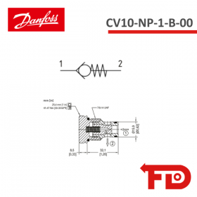 11169050 - CHECK VALVE CV10-NP-1-B-00 (NEW) - DANFOSS