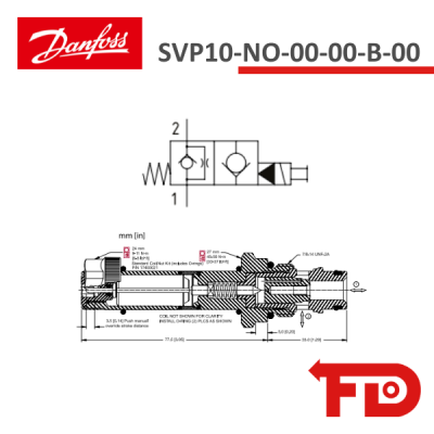805315619 - SOLENOID OPERATED CARTRIDGE SVP10-NO-00-00-B-00 - DANFOSS