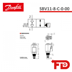 02-177582 - SOLENOID OPERATED CARTRIDGE SBV11-8-C-0-00 - DANFOSS