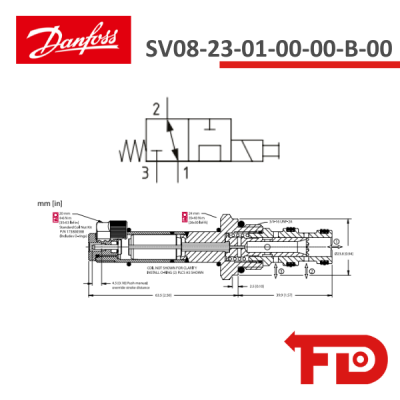 805313019 - SOLENOID OPERATED CARTRIDGE SV08-23-01-00-00-B-00 - DANFOSS