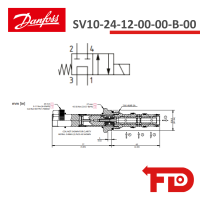 805347319 - MAGNETBETÄTIGTESVENTIL SV10-24-12-00-00-B-00 - DANFOSS