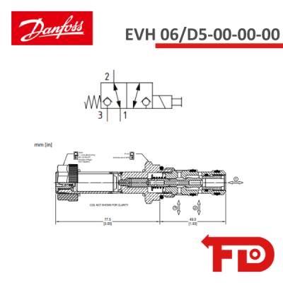 800397929 - SOLENOID OPERATED CARTRIDGE EVH 06/D5-00-00-00 - DANFOSS
