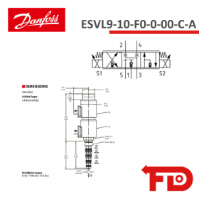 308AA00705A - SOLENOID OPERATED CARTRIDGE ESVL9-10-F0-0-00-C-A - DANFOSS