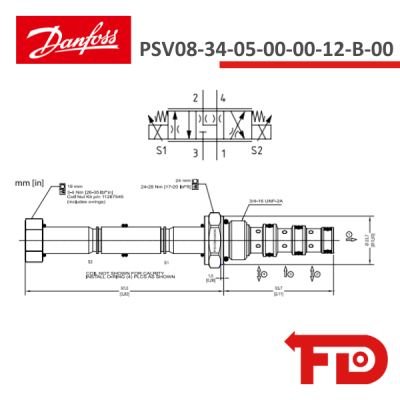 11197803 - DIRECTIONAL CONTROL VALVE PSV08-34-05-00-00-12-B-00 - Danfoss