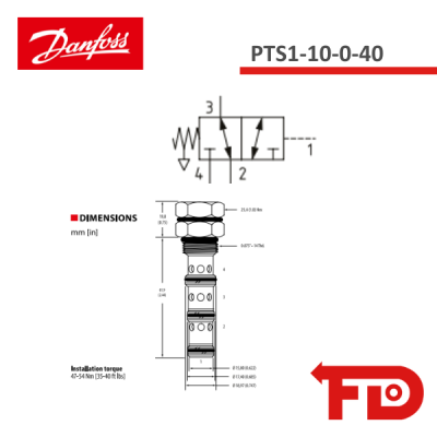 565622 - DIRECTIONAL CONTROL VALVE PTS1-10-0-80 - DANFOSS