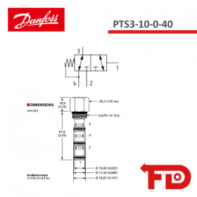 566310 - DIRECTIONAL CONTROL VALVE PTS3-10-0-80 - DANFOSS