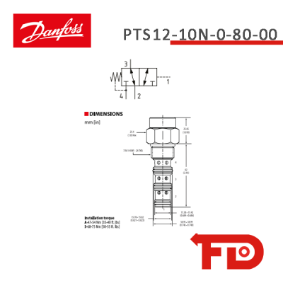 304AA00079A - DIRECTIONAL CONTROL VALVE PTS12-10N-0-80-00 - DANFOSS