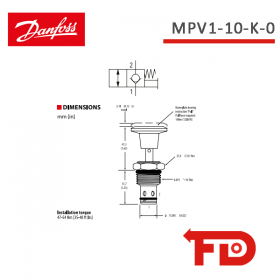 565589 - WEGEVENTIL MPV1-10-K-0 - DANFOSS