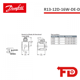 171180819 - ACCESSORIES  R13-12D-16W-DE-D - DANFOSS