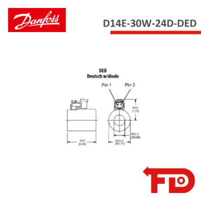 322848 - ZUBEHÖR  D14E-30W-24D-DED - DANFOSS