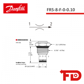 02-173015 - STROMREGLERVENTIL FR5-8-F-0-0.10 - DANFOSS