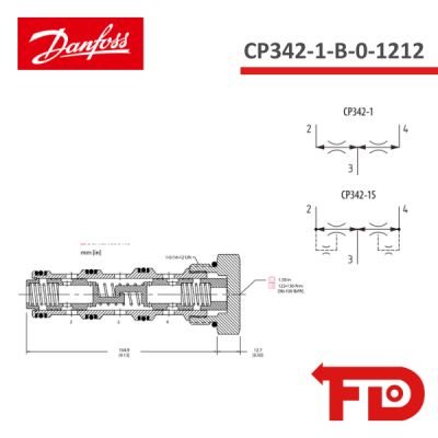 130164 - FLOW REGULATOR CP342-1-B-0-1212 - DANFOSS