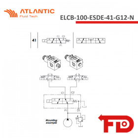 ES000350 - MONOBLOCK-UMLENKER ELCB-100-ESDE-41-G12-N- ATLANTIC FLUID TECH