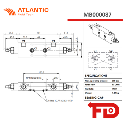 MB000087 - LOAD HOLDING  MBDN-060-ABNR-04-G38-N350 - Atlantic Fluid Tech