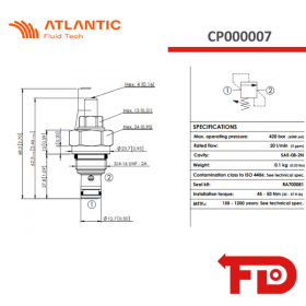 CP000007 - PRESSURE CONTROL CPLN-020-DPNA-SN-S08-N200 - Atlantic Fluid Tech