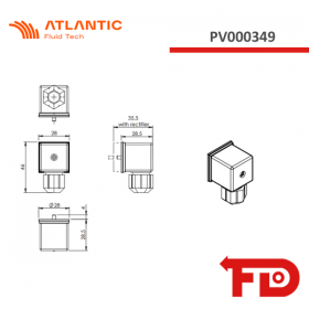 PV000349 - ACCESSORIES  Connettore DIN 43650 Form A - Atlantic Fluid Tech