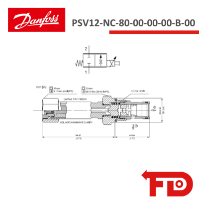 850255919 - VENTIL PSV12-NC-80-00-00-00-B-00 - DANFOSS