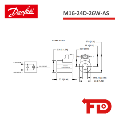 171150319 - ZUBEHÖR M16-24D-26W-AS - DANFOSS