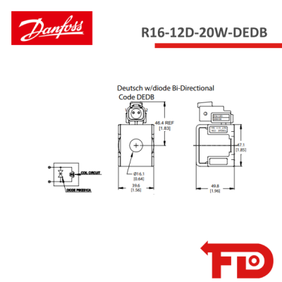 11116122 - ZUBEHÖR R16-12D-20W-DEDB - DANFOSS