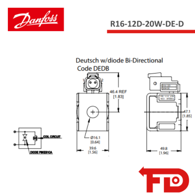 171183219 - ACCESSORIES  R16-12D-20W-DE-D - DANFOSS