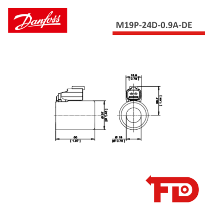171147619 - SPULE M19P-24D-0.9A-DE - DANFOSS