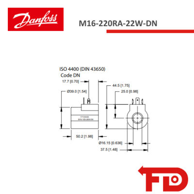 171184419 - SPULE - M16-220RA-22W-DN - DANFOSS