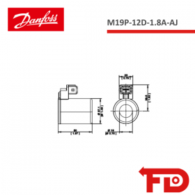 171147319 - SPULE - M19P-12D-1.8A-AJ - DANFOSS