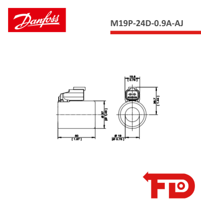 171147419 - SPULE - M19P-24D-0.9A-AJ - DANFOSS