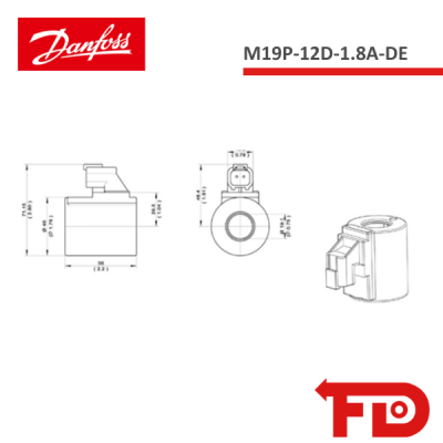 171147519 - COIL M19P-12D-1.8A-DE - DANFOSS
