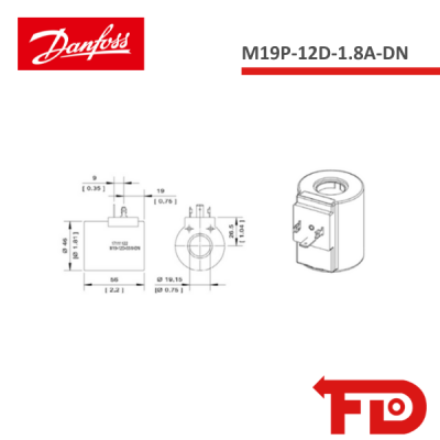 171132519 - COIL M19P-12D-1.8A-DN - DANFOSS