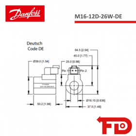 17114931 - COIL M16-12D-26W-DE - DANFOSS