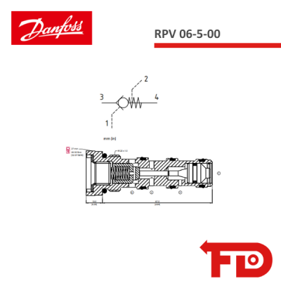 800299229 - VORGESTEUERTES SPERRVENTIL - RPV 06-5-00 - DANFOSS