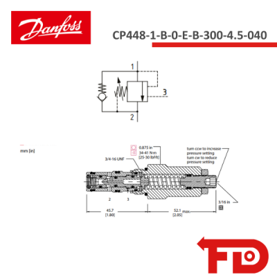 134507.300 - VENTIL CP448-1-B-0-E-B-300-4.5-040 - DANFOSS