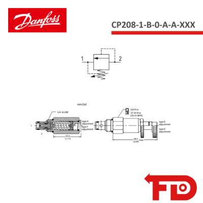 131123.000 - RELIEF - CP208-1-B-0-A-A-XXX - DANFOSS