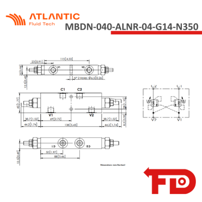 MB000072 - SENKBREMSHALTEVENTIL - MBDN-040-ALNR-04-G14-N350 - ATLANTIC FLUID TECH