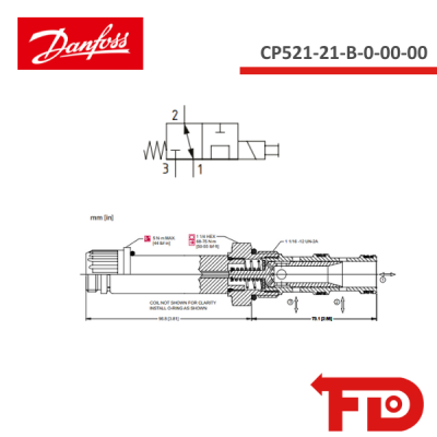 139811 - 3-WAY - CP521-21-B-0-00-00 - DANFOSS