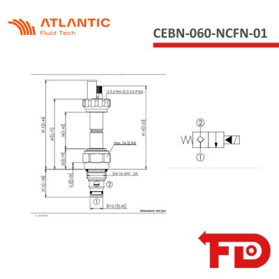 CE000210 - 2-WAY - CEBN-060-NCFN-01-S08-N350 - ATLANTIC FLUID TECH