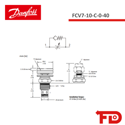 02-160621 - FLOW REGULATOR - FCV7-10-C-0-40 - DANFOSS