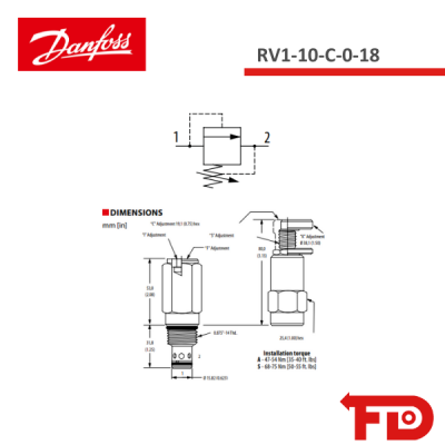 565761 - RELIEF - RV1-10-C-0-18/ - DANFOSS
