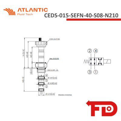 CE000014 - 4-Wege - CEDS-015-SEFN-40-S08-N210 - ATLANTIC FLUID TECH