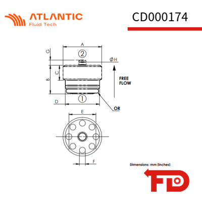 CD000174 - RÜCKSCHLAGVENTIL - CDVN-020-PANS-309-N001 - ATLANTIC FLUID TECH