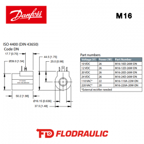171112219 - SPULE - M16--48RA-26W-DN - DANFOSS
