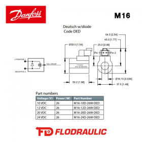 17116531 - SPULE M16-12D-26W-DED - DANFOSS