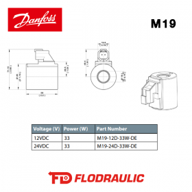 171143019 - COIL - M19-24D-33W-DE - DANFOSS